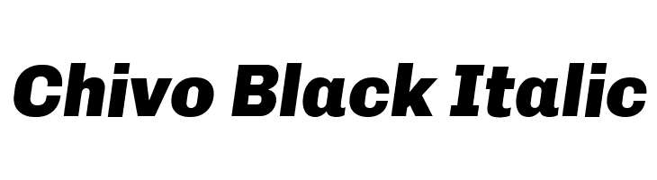 Chivo Black Italic Font