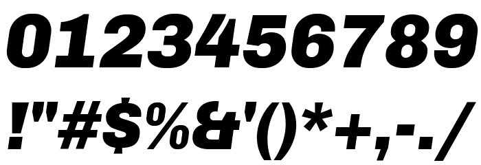 Chivo Black Italic Font OTHER CHARS