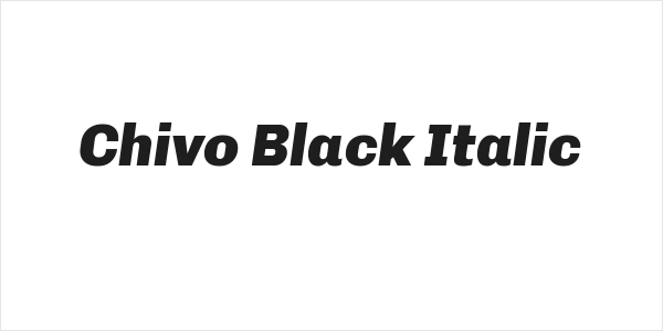 Chivo Black Italic Logo