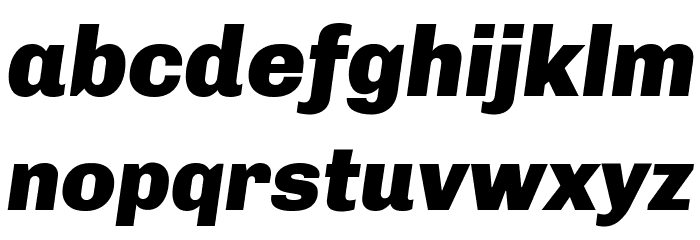 Chivo Black Italic Font LOWERCASE