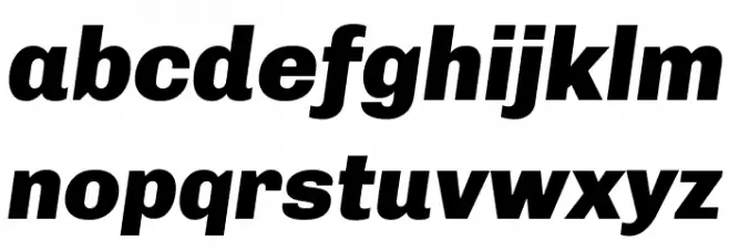 Chivo Black Italic फ़ॉन्ट लोअरकेस