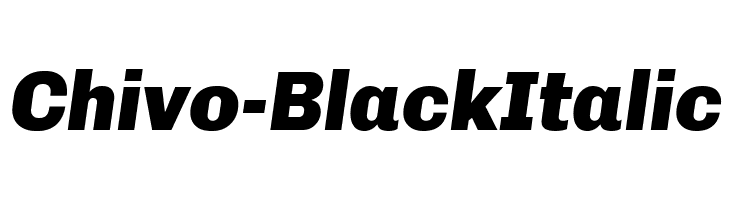 Chivo-BlackItalic Font