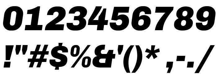 Chivo-BlackItalic Font Alte caractere