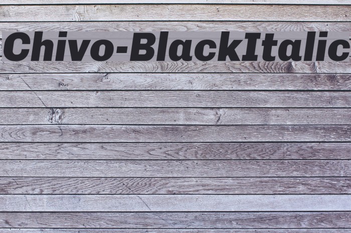 Chivo-BlackItalic Font examples
