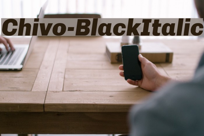Chivo-BlackItalic Font examples