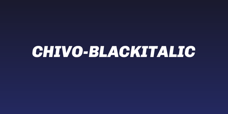 Chivo-BlackItalic Social Header