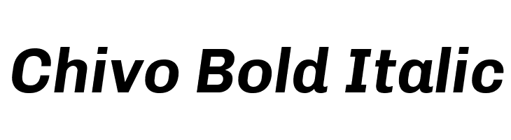 Chivo Bold Italic Font