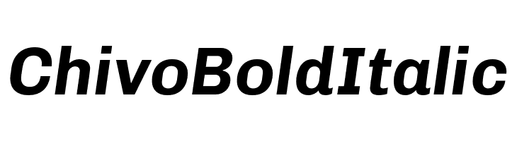 Chivo Bold Italic  Free Fonts Download
