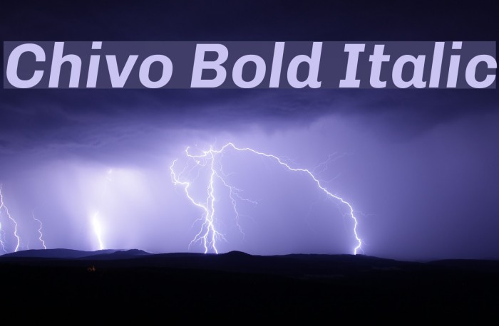 Chivo Bold Italic Font examples