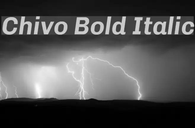 Chivo Bold Italic  examples