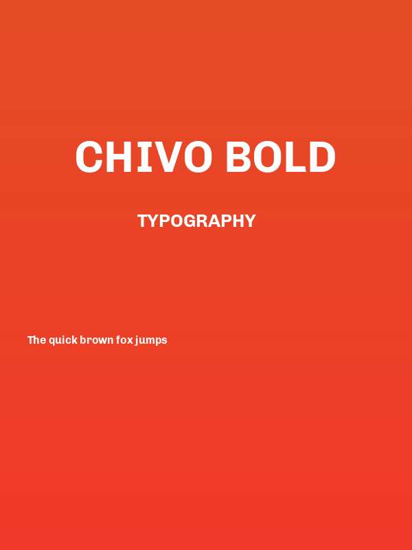 Chivo Bold Poster