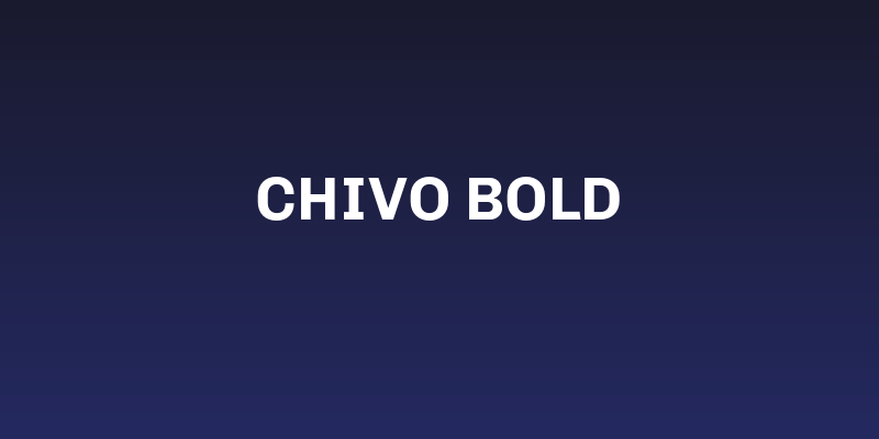 Chivo Bold Social Header