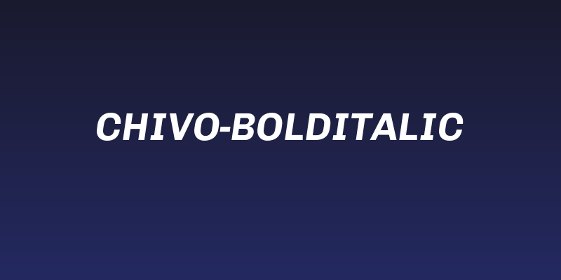 Chivo-BoldItalic Social Header