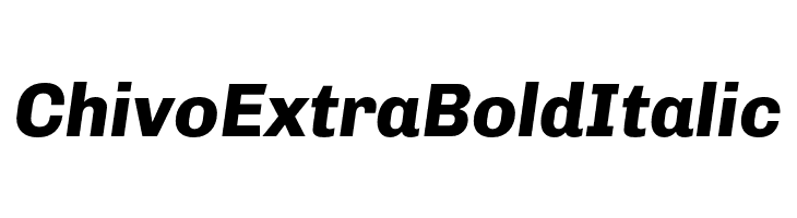 Chivo ExtraBold Italic  नि: शुल्क फ़ॉन्ट्स डाउनलोड