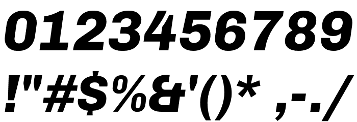 Chivo ExtraBold Italic Font OTHER CHARS