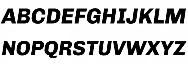 Chivo ExtraBold Italic फ़ॉन्ट अपरकेस