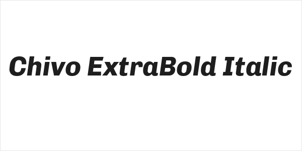 Chivo ExtraBold Italic Logo