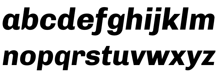 Chivo ExtraBold Italic Font LOWERCASE