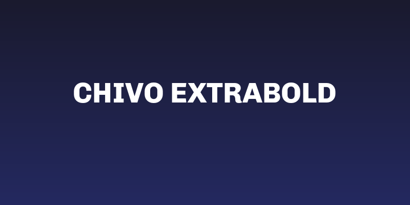 Chivo ExtraBold Social Header