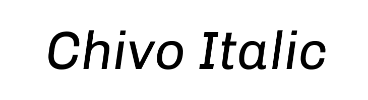 Chivo Italic Font