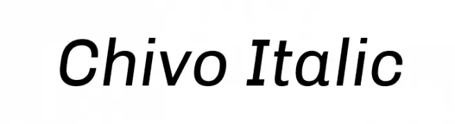 Chivo Italic  font caratteri gratis