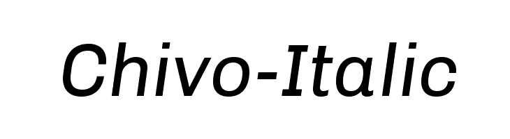 Chivo-Italic  免费字体下载