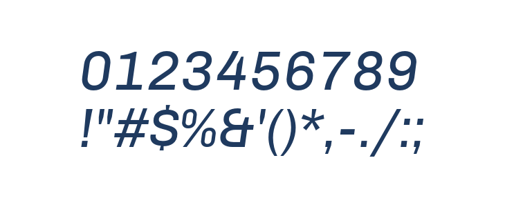 Chivo-Italic Other Characters