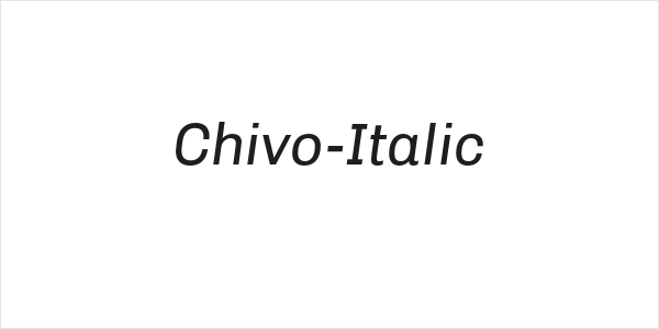 Chivo-Italic Logo
