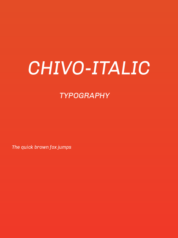 Chivo-Italic Poster