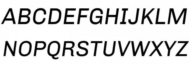 Chivo Italic Schriftart Groß