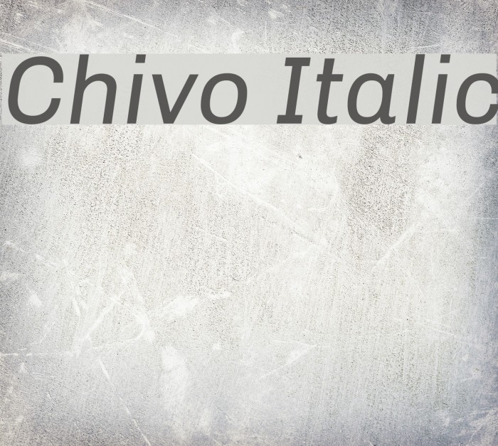 Chivo Italic Font examples