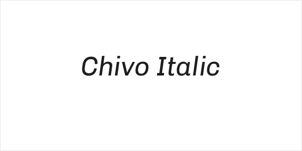 Chivo Italic Logo