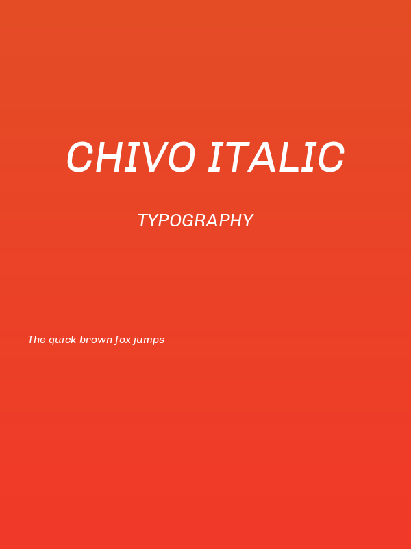 Chivo Italic Poster