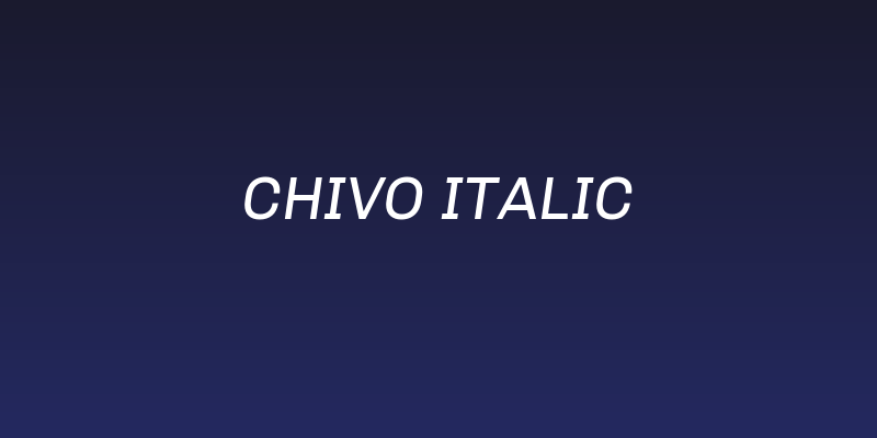 Chivo Italic Social Header