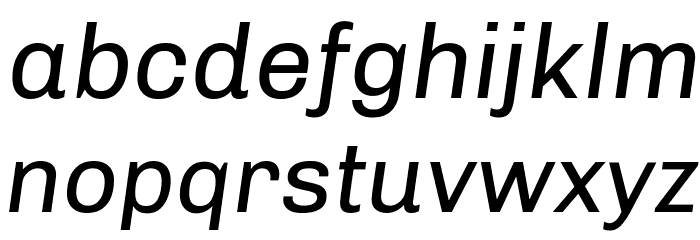 Chivo Italic Font LOWERCASE