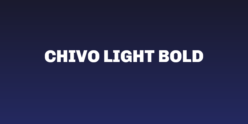 Chivo Light Bold Social Header