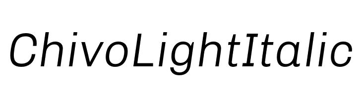 Chivo Light Italic  لخطوط تنزيل