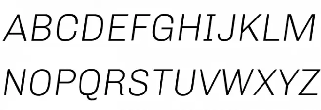 Chivo Light Italic Шрифта ВЕРХНИЙ