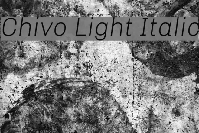 Chivo Light Italic Font examples
