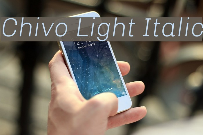 Chivo Light Italic Font examples