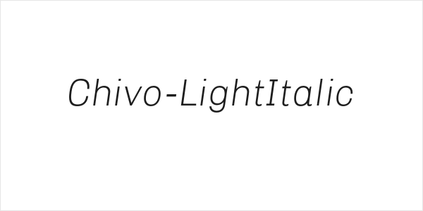 Chivo-LightItalic Logo