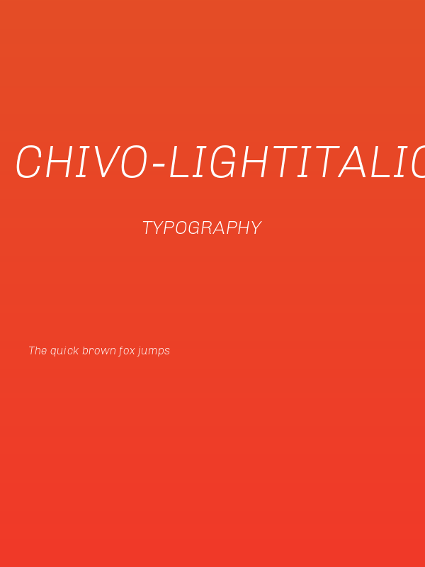 Chivo-LightItalic Poster