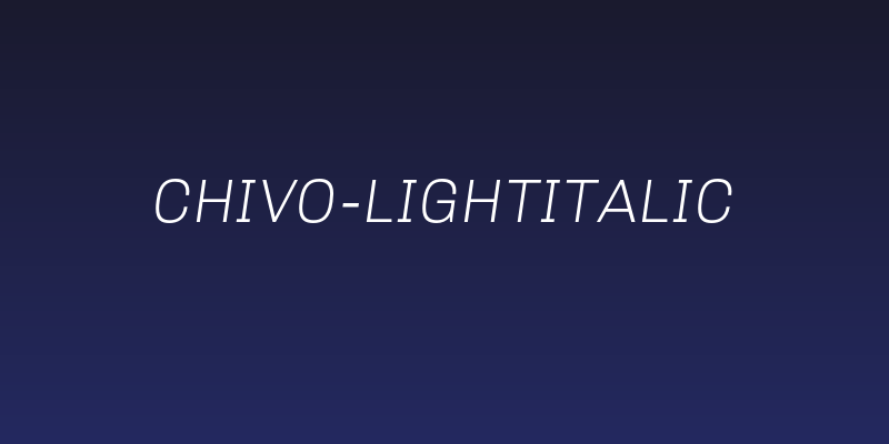 Chivo-LightItalic Social Header
