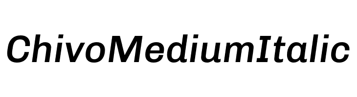 Chivo Medium Italic  les polices de caractères gratuit tlcharger