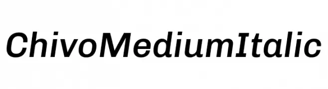 Chivo Medium Italic  नि: शुल्क फ़ॉन्ट्स डाउनलोड
