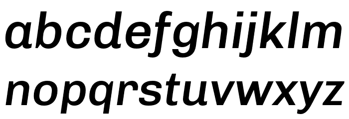 Chivo Medium Italic Font LOWERCASE