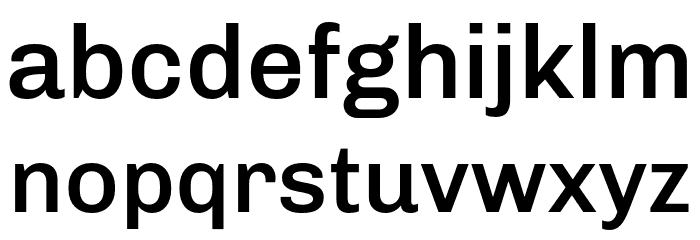 Chivo Medium Font LOWERCASE