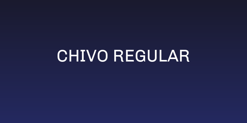 Chivo Regular Social Header