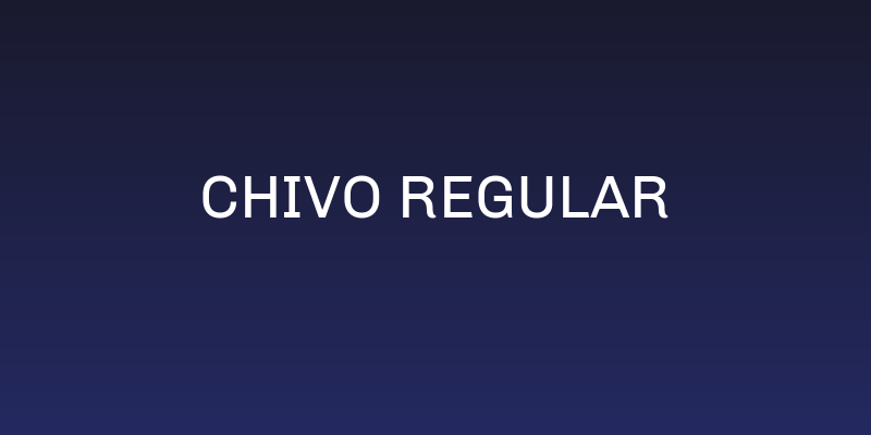 Chivo Regular Social Header