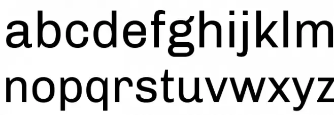 Chivo Regular फ़ॉन्ट लोअरकेस